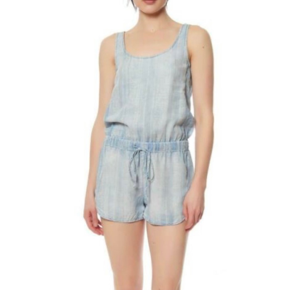 Anthropologie Cloth & Stone Chambray Sleeveless Romper